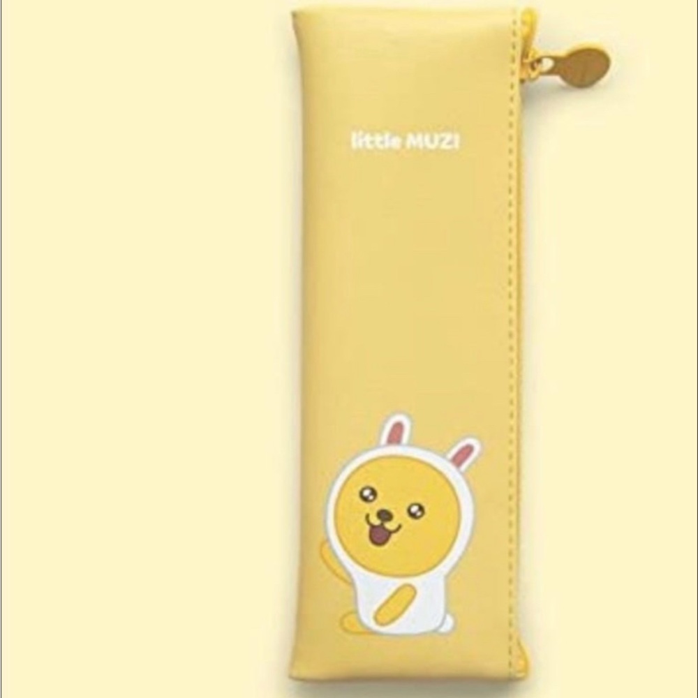 Kakao Friends Little Muzi Yellow Zippered Pouch